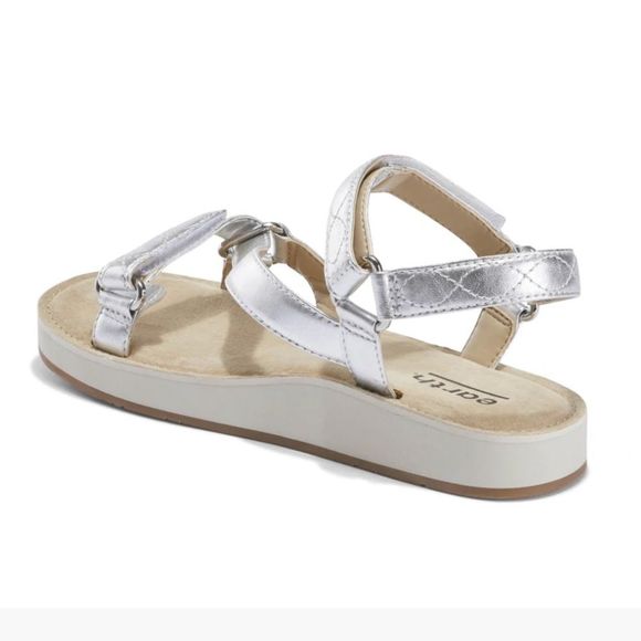 Earth Saba Silver Leather Walking shoes with Velcro closure and reinforced arch - Picture 9 of 11